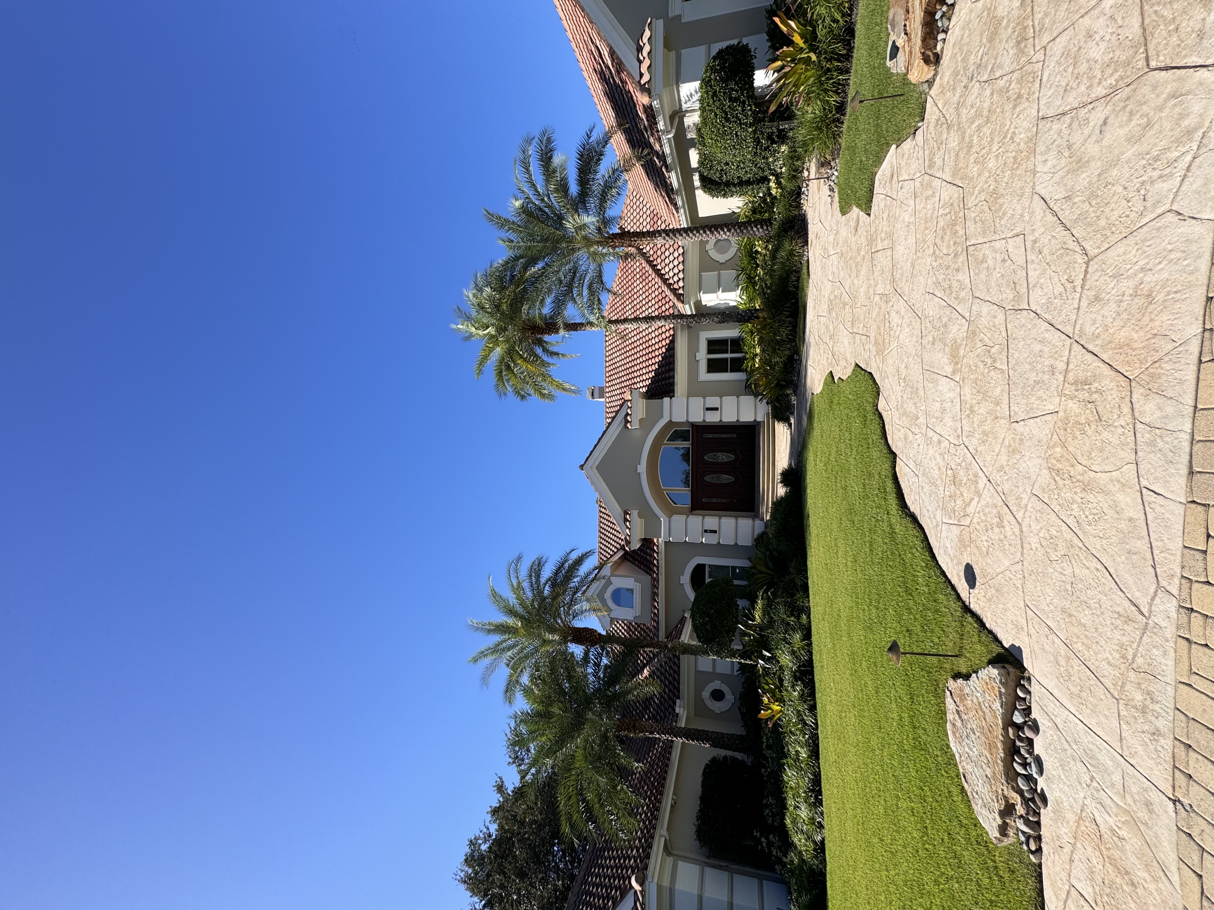 Clean luxury home exterior