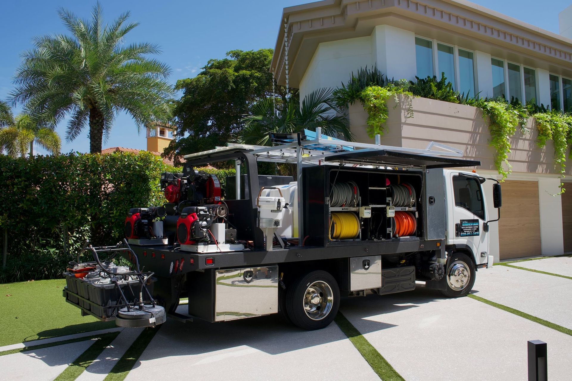 Professional pressure washing equipment